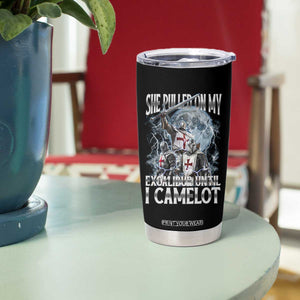 Funny Offensive Knight Meme Tumbler Cup She Pulled On My Excalibur Bootleg TS10 Print Your Wear