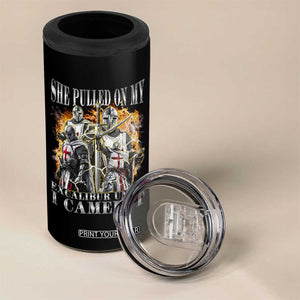 Funny Knight Meme 4 in 1 Can Cooler Tumbler She Pulled On My Excalibur Offensive Medieval Warrior Bootleg TS10 Print Your Wear