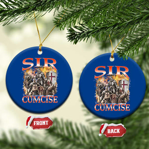 Knight Meme Ceramic Ornament Sir Cumcise Funny Bootleg Graphic TS10 1pc Blue Print Your Wear