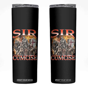 Knight Meme Skinny Tumbler Sir Cumcise Funny Bootleg Graphic TS10 Black Print Your Wear