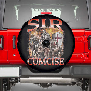 Knight Meme Spare Tire Cover Sir Cumcise Funny Bootleg Graphic TS10 Black Print Your Wear