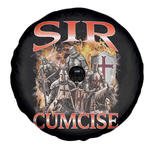 Knight Meme Spare Tire Cover Sir Cumcise Funny Bootleg Graphic TS10 Print Your Wear