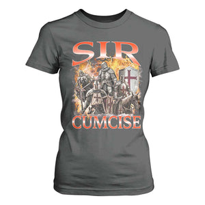 Knight Meme T Shirt For Women Sir Cumcise Funny Bootleg Graphic TS10 Dark Heather Print Your Wear