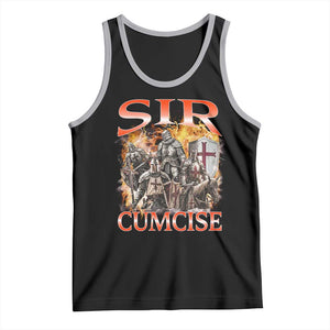 Knight Meme Tank Top Sir Cumcise Funny Bootleg Graphic TS10 Black Athletic Heather Print Your Wear