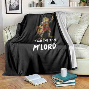Knight Frog Throw Blanket Funny T'was The Tism M'Lord Vintage Autism Medieval TS10 Print Your Wear