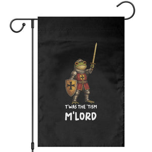Knight Frog Garden Flag Funny T'was The Tism M'Lord Vintage Autism Medieval TS10 Black Print Your Wear