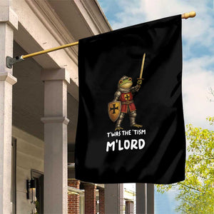 Knight Frog Garden Flag Funny T'was The Tism M'Lord Vintage Autism Medieval TS10 Print Your Wear