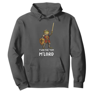 Knight Frog Hoodie Funny T'was The Tism M'Lord Vintage Autism Medieval TS10 Dark Heather Print Your Wear