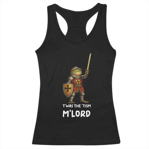 Knight Frog Racerback Tank Top Funny T'was The Tism M'Lord Vintage Autism Medieval TS10 Black Print Your Wear