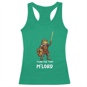 Knight Frog Racerback Tank Top Funny T'was The Tism M'Lord Vintage Autism Medieval TS10 Irish Green Print Your Wear