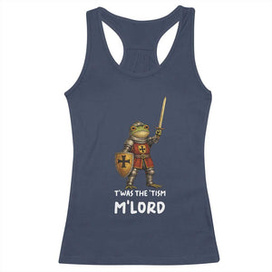 Knight Frog Racerback Tank Top Funny T'was The Tism M'Lord Vintage Autism Medieval TS10 Navy Print Your Wear