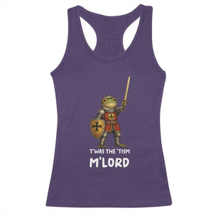 Knight Frog Racerback Tank Top Funny T'was The Tism M'Lord Vintage Autism Medieval TS10 Purple Print Your Wear