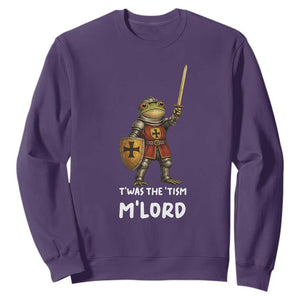 Knight Frog Sweatshirt Funny T'was The Tism M'Lord Vintage Autism Medieval TS10 Purple Print Your Wear