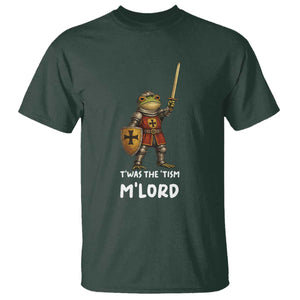 Knight Frog T Shirt Funny T'was The Tism M'Lord Vintage Autism Medieval TS10 Dark Forest Green Print Your Wear