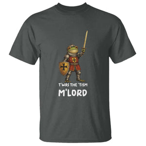 Knight Frog T Shirt Funny T'was The Tism M'Lord Vintage Autism Medieval TS10 Dark Heather Print Your Wear