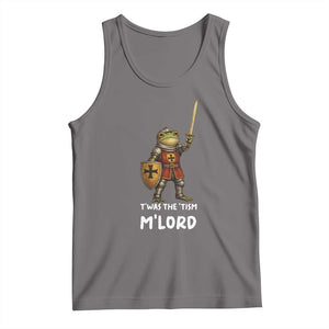 Knight Frog Tank Top Funny T'was The Tism M'Lord Vintage Autism Medieval TS10 Deep Heather Print Your Wear