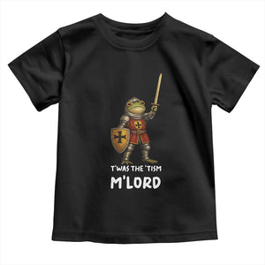 Knight Frog Toddler T Shirt Funny T'was The Tism M'Lord Vintage Autism Medieval TS10 Black Print Your Wear