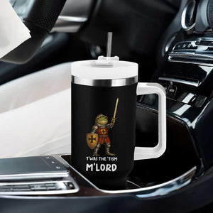 Knight Frog Tumbler With Handle Funny T'was The Tism M'Lord Vintage Autism Medieval TS10 Print Your Wear