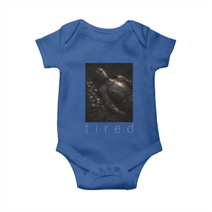 Tired Knight Baby Onesie Gothic Medieval Fantasy TS10 Royal Blue Print Your Wear