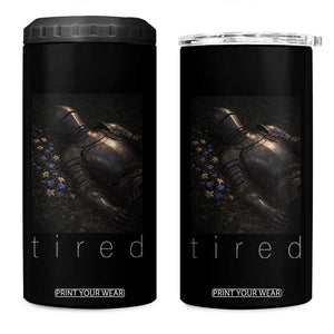 Tired Knight 4 in 1 Can Cooler Tumbler Gothic Medieval Fantasy TS10 One Size: 16 oz Black Print Your Wear