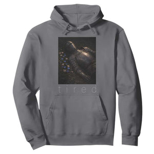 Tired Knight Hoodie Gothic Medieval Fantasy TS10 Charcoal Print Your Wear