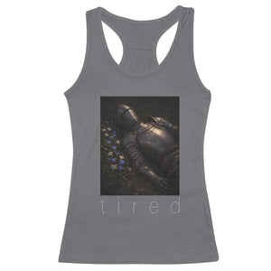 Tired Knight Racerback Tank Top Gothic Medieval Fantasy TS10 Charcoal Print Your Wear
