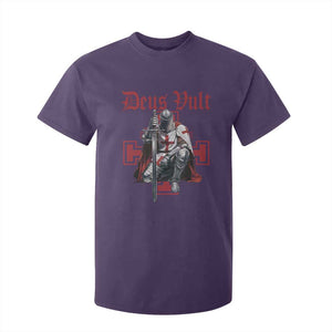 Deus Vult Knight Templar T Shirt For Kid Crusader Cross TS10 Purple Print Your Wear
