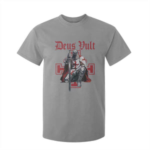 Deus Vult Knight Templar T Shirt For Kid Crusader Cross TS10 Sport Gray Print Your Wear