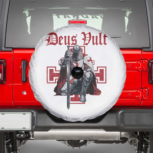 Deus Vult Knight Templar Spare Tire Cover Crusader Cross TS10 White Print Your Wear