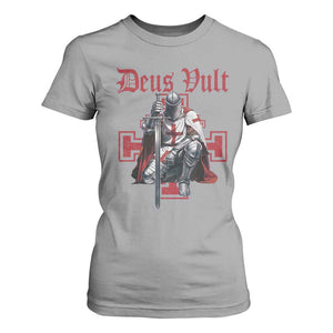 Deus Vult Knight Templar T Shirt For Women Crusader Cross TS10 Sport Gray Print Your Wear
