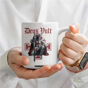 Deus Vult Knight Templar Coffee Mug Crusader Cross TS10 Print Your Wear