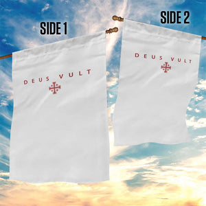 Catholic Knight Templar Crusader Cross Garden Flag Subtle Minimal Christian Faith Deus Vult TS10 Print Your Wear