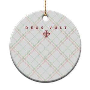 Catholic Knight Templar Crusader Cross Ceramic Ornament Subtle Minimal Christian Faith Deus Vult TS10 1pc Christmas Plaid Print Your Wear