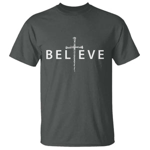 Cross Christian Religious Believe Blessed Faith Graphic T Shirt TS10 Dark Heather Print Your Wear