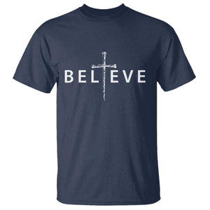 Cross Christian Religious Believe Blessed Faith Graphic T Shirt TS10 Navy Print Your Wear
