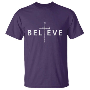 Cross Christian Religious Believe Blessed Faith Graphic T Shirt TS10 Purple Print Your Wear