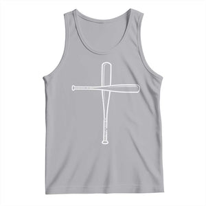 Cross Baseball Bats Tank Top Religious Christian Faith Sports Coach Pitcher TS10 Athletic Heather Print Your Wear