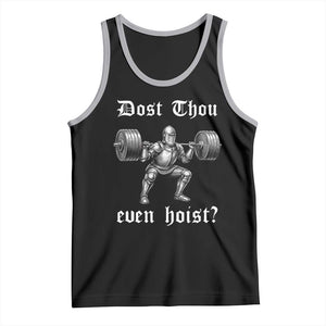 Knight Lifting Meme Tank Top Funny Medieval Gym Dost Thou Even Hoist TS10 Black Athletic Heather Print Your Wear