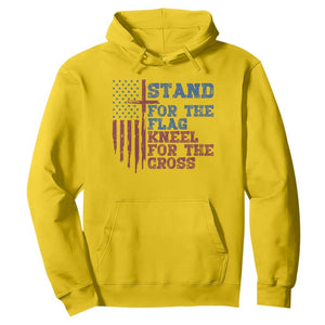 Stand For The Flag Kneel For The Cross Hoodie Cross US Flag American Patriotic Christian Faith 4th of July TS10 Daisy Print Your Wear