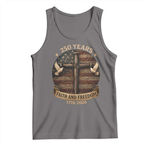 250 Years America Tank Top 250th Birthday 4th Of July Independence Day Faith Freedom TS10 Deep Heather Print Your Wear
