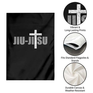 Jiu Jitsu Christian Cross Garden Flag Retro Vintage Minimal Religious Faith TS10 Print Your Wear