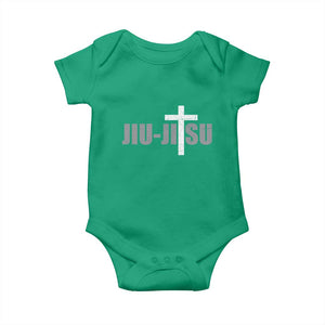 Jiu Jitsu Christian Cross Baby Onesie Retro Vintage Minimal Religious Faith TS10 Irish Green Print Your Wear