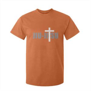 Jiu Jitsu Christian Cross T Shirt For Kid Retro Vintage Minimal Religious Faith TS10 Orange Print Your Wear