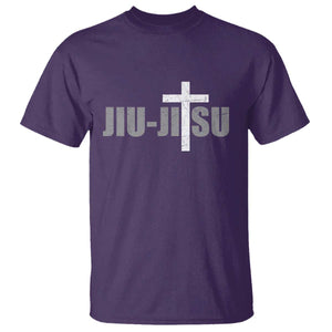 Jiu Jitsu Christian Cross T Shirt Retro Vintage Minimal Religious Faith TS10 Purple Print Your Wear