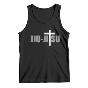 Jiu Jitsu Christian Cross Tank Top Retro Vintage Minimal Religious Faith TS10 Black Print Your Wear