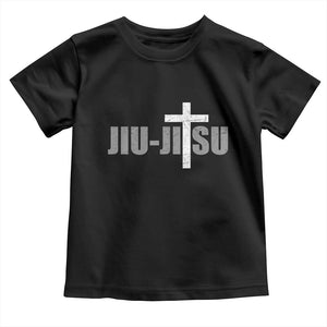 Jiu Jitsu Christian Cross Toddler T Shirt Retro Vintage Minimal Religious Faith TS10 Black Print Your Wear
