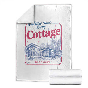 Will You Come To My Cottage This Summer Throw Blanket LGBT Romance Hockey Fan TS10 White Print Your Wear