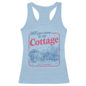 Will You Come To My Cottage This Summer Racerback Tank Top LGBT Romance Hockey Fan TS10 Light Blue Print Your Wear