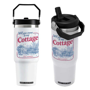 Will You Come To My Cottage This Summer Flip Straw Tumbler LGBT Romance Hockey Fan TS10 One Size: 30 oz White Print Your Wear
