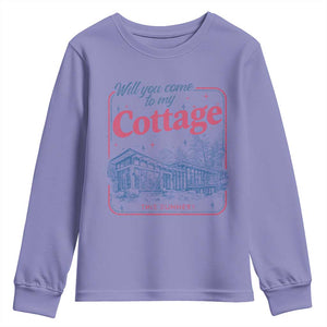 Will You Come To My Cottage This Summer Youth Sweatshirt LGBT Romance Hockey Fan TS10 Violet Print Your Wear